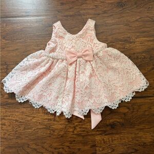 American Princess Pink Lace Dress with Bow